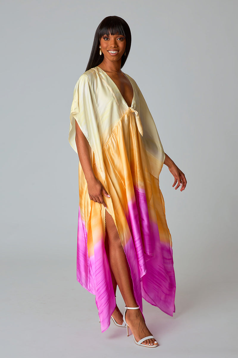 BuddyLove Mamie Caftan Maxi Dress - Strawberry Limeade