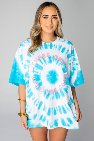 Cloud Tie-Dye Oversized Graphic Tee - Hangover Club