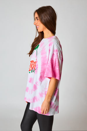 Dawn Oversized Tie-Dye Tee - Cherries