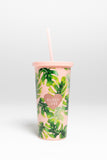 Palm Tumbler with Straw