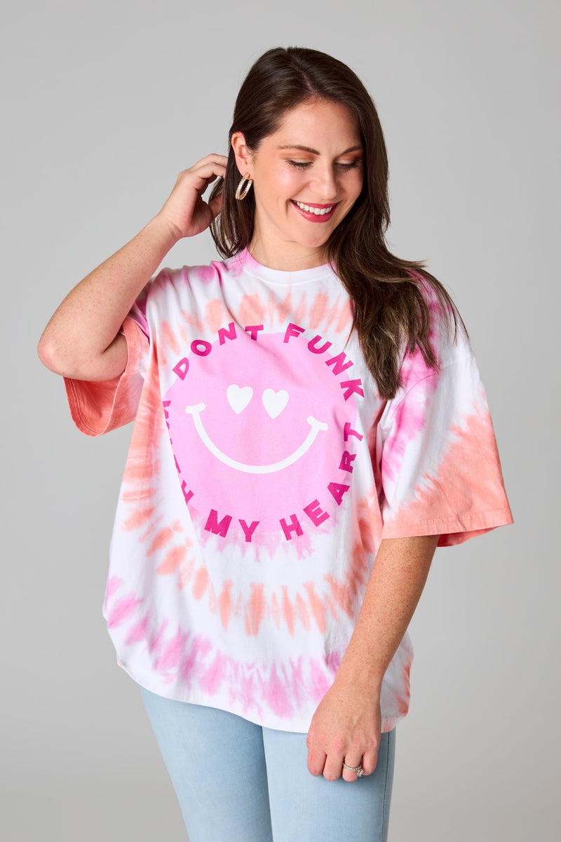BuddyLove Tweety Oversized Tie-Dye Tee - Don't Funk With My Heart