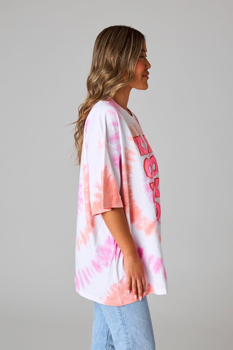 BuddyLove Tweety Oversized Tie-Dye Tee - XOXO
